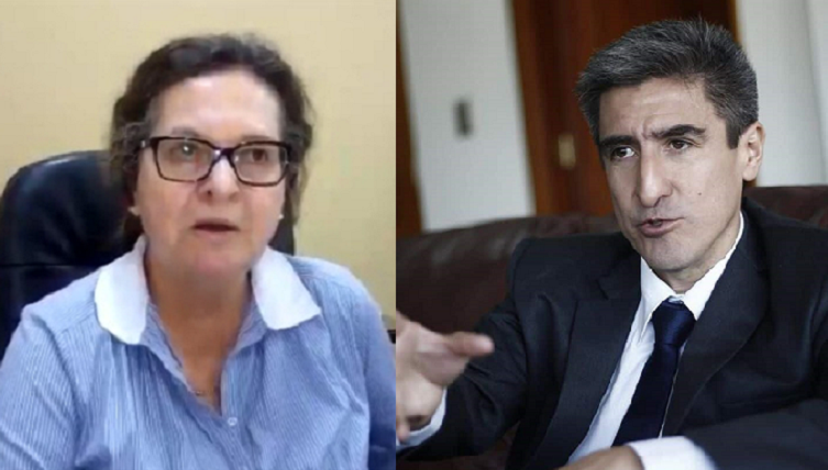 Ana María Ortiz de Zevallos y ministro Alejandro Neyra.