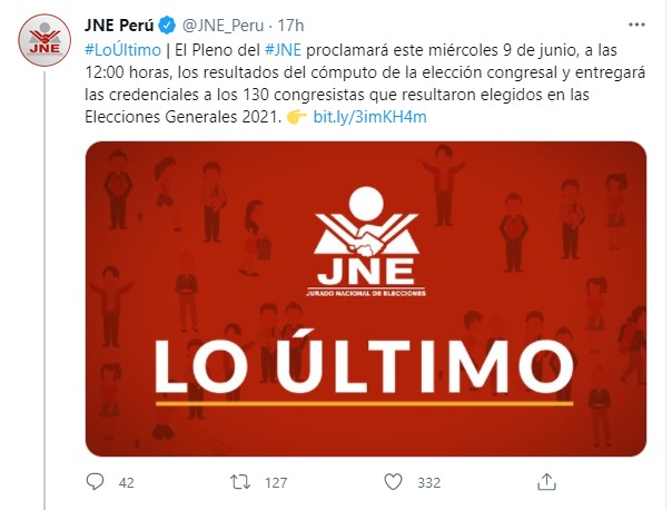 Jne Entregará Hoy Sus Credenciales A Los 130 Congresistas Electos